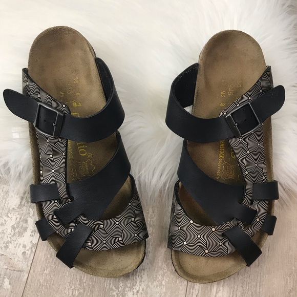 Birkenstock Shoes - Birkenstock Papillio Pisa Black Strap Sandal Sz 38